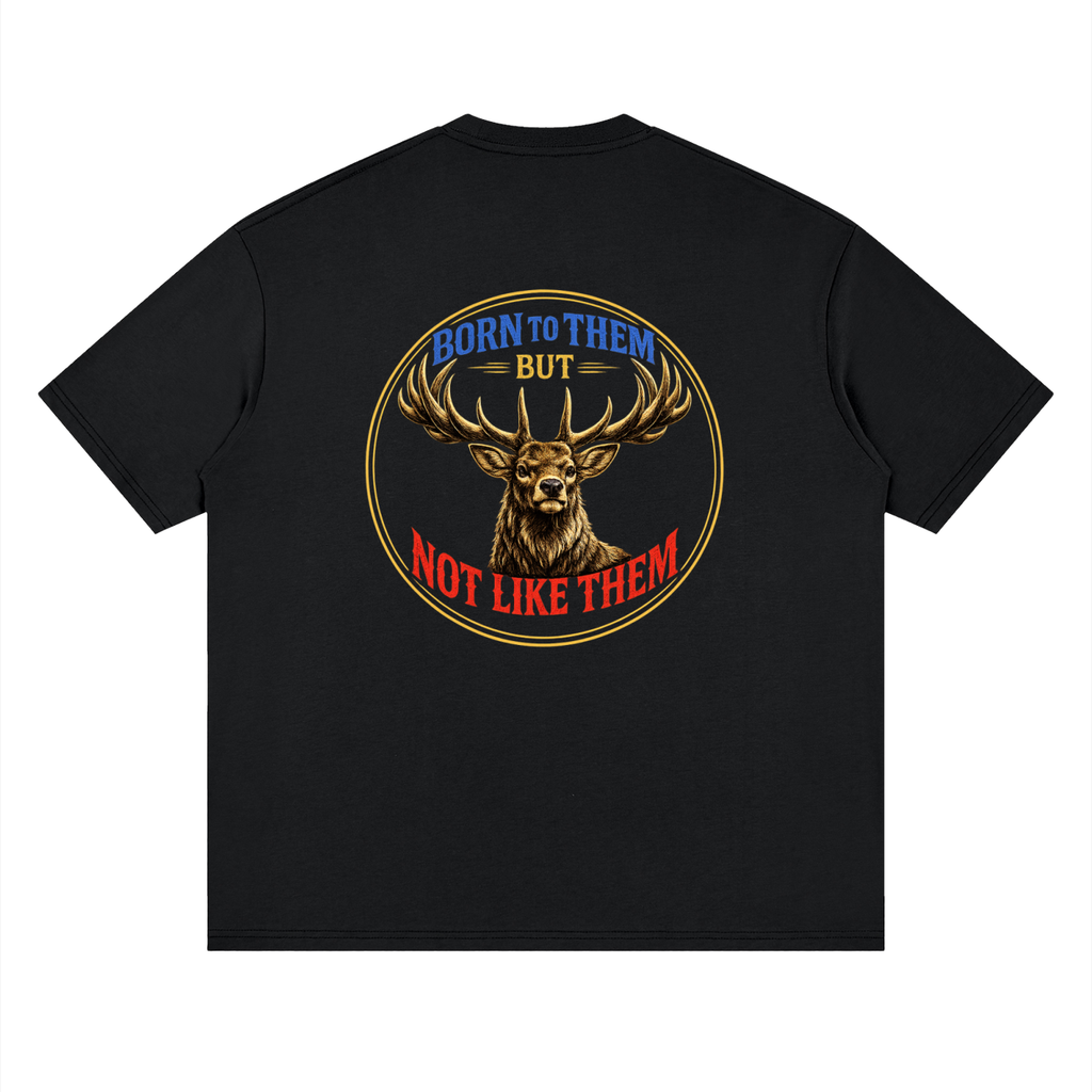 Streetwear Loose Drop Shoulder T-Shirt "The stag"