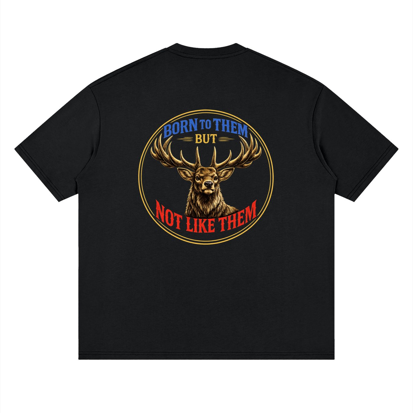 Streetwear Loose Drop Shoulder T-Shirt "The stag"