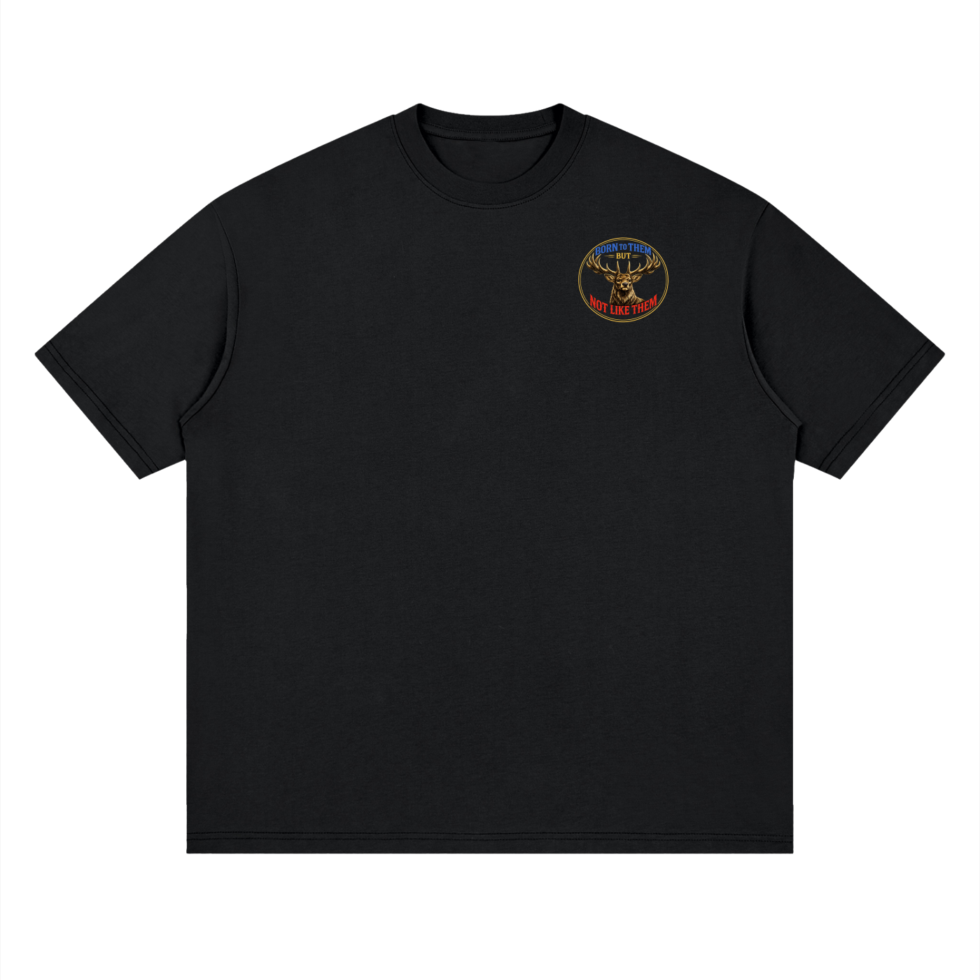 Streetwear Loose Drop Shoulder T-Shirt "The stag"