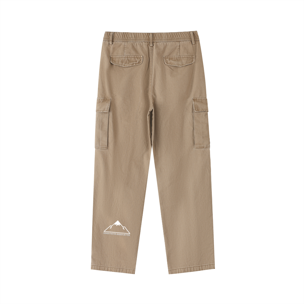 Cotton Elastic-Waist Cargo Pants