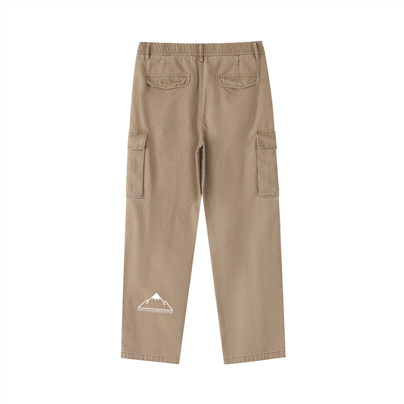 Cotton Elastic-Waist Cargo Pants