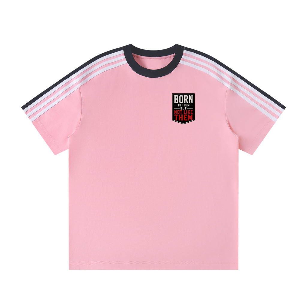 Unisex Colorblock Striped T-Shirt